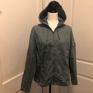 Eddie Bauer ladies light spring hooded coat size large